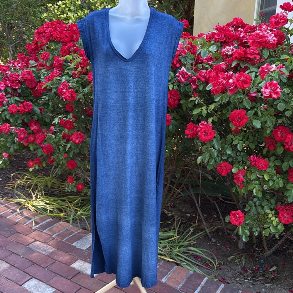 Cloth & Stone Denim Blue Maxi Dress